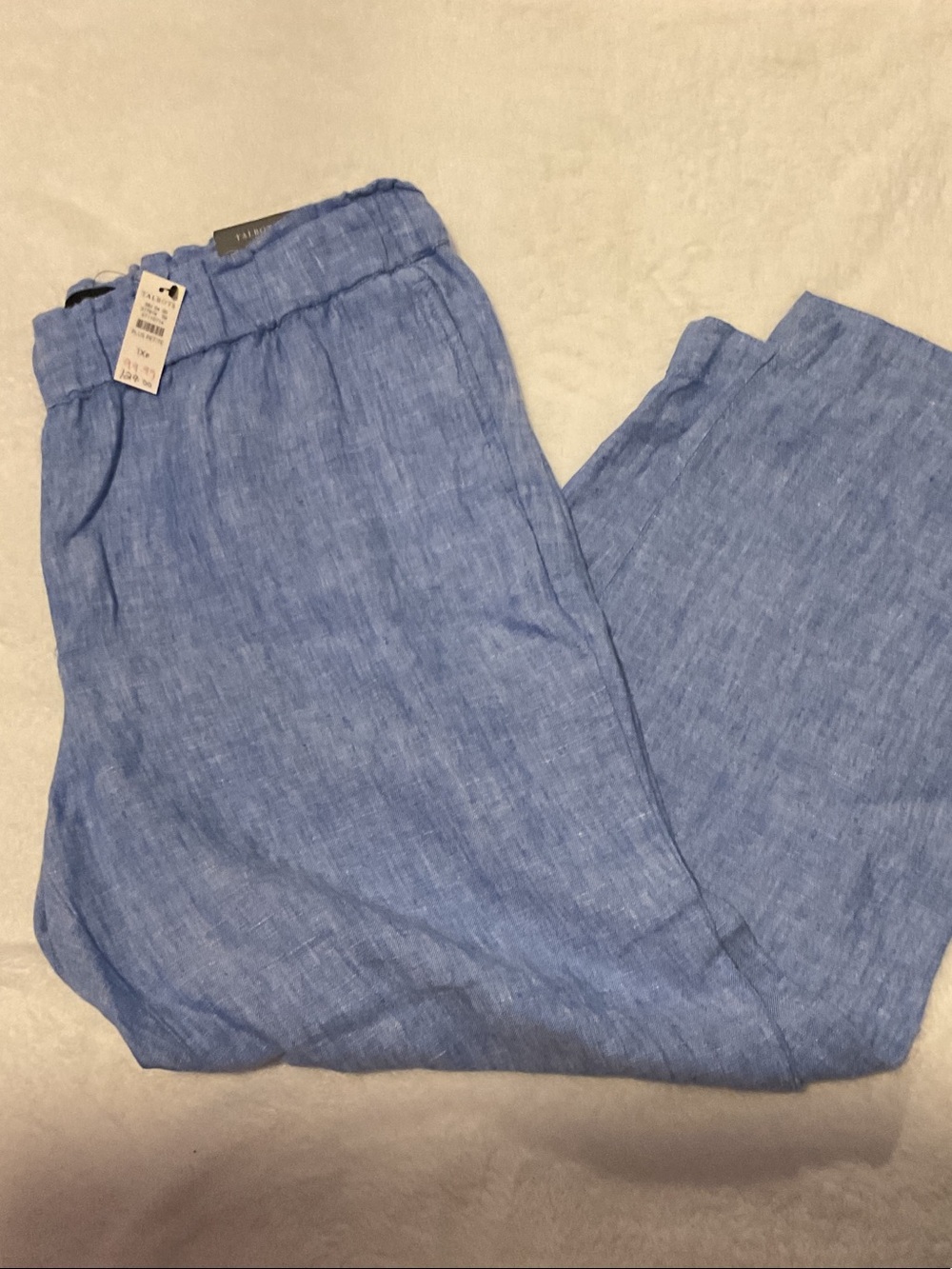 Talbots Light Blue Linen-Blend Pants